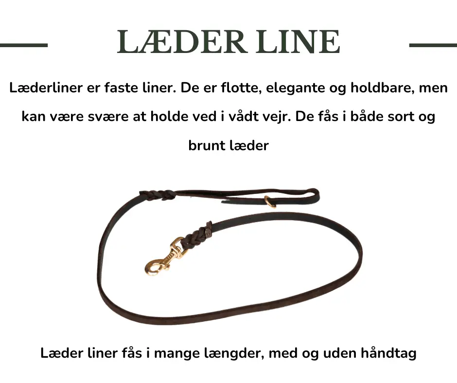 Brun læderline til hund i elegant design